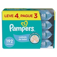 Lenços Umedecidos Pampers Cuidado de Bebê - 192 Unidades Macios e Hipoalergênicos - imagem 2