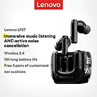 Lenovo LP27: Fones Bluetooth ANC com 16h de Bateria - imagem 1