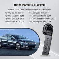 Haste de Liberação da Trava do Capô VW Passat CC, Golf, Jetta, Eos, GTI, Tiguan - Peça de Reposição 1J1823533C - imagem 3