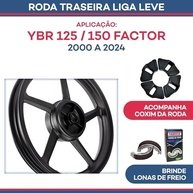 Roda Traseira Liga Leve Yamaha YBR Factor 125/150 Completa com Lona de Freio - imagem 4