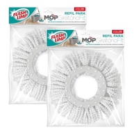 Kit 2 Refis Mop Fit 13,5cm Microfibra - Refil para Esfregão 360 Duas Águas Flash Limp RMOP5011 - imagem 2