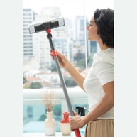 Mop Limpa Vidros 2 em 1 com Cabo Extensível 150cm e Base Rotativa 360° - Multiuso e Eficiente - imagem 3