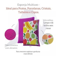 Kit 2 Esponjas de Microfibra Multiuso - Limpa e Dá Brilho sem Riscar | Ideal para Louças, Cristais e Talheres - imagem 3