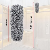 Espanador Extensível 2,80m com Microfibra Premium e Cabeça 360° - Limpeza Fácil de Tetos, Ventiladores e Locais Altos - imagem 3