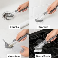 Escova de Limpeza com Dispenser de Detergente - Cerdas Resistentes e Design Ergonômico - imagem 4