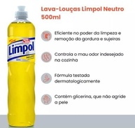 Detergente Líquido Neutro 6 Frascos 500ml - Limpol | Limpeza Eficiente e Segura para a Família - imagem 2