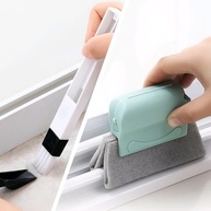 Kit 2 Escovas de Limpeza Microfibra e Plástico - Fendas, Cantos e Teclados Sem Riscos - imagem 2
