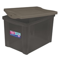 Caixa Organizadora Plástica Alta 13,5L - Cor Camurça, Linha Radical com Tampa Click - imagem 2