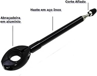 Antena Corta Linha de Pipa Retrátil 7 Estágios Inox para Moto - Segurança Premium - imagem 2