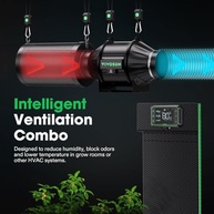 Ventilador de Duto em Linha T4 10cm + Controlador WiFi GrowHub E42A - Controle Inteligente de Ambiente para Cultivo Indoor - imagem 4