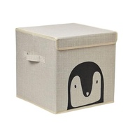 Caixa Organizadora Infantil com Tampa em Linho - Design Animal Box da Oky's (Pinguim) - imagem 5