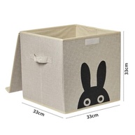 Caixa Organizadora Infantil com Tampa em Linho - Design Animal Box Coelho | Segura, Resistente e Divertida - imagem 3
