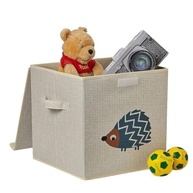 Caixa Organizadora Infantil com Tampa - Brinquedos em Formato de Animais - Linho Resistente e Seguro - imagem 4