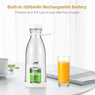 Liquidificador Portátil com Bateria Recarregável - 6 Lâminas, 300ml, Ideal para Suco, Smoothie e Viagens - imagem 5