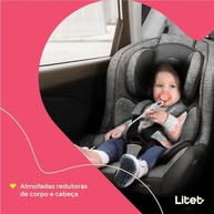 Cadeirinha Infantil Litet Arya 0-25kg Preto: Conforto e Segurança em Cada Viagem - imagem 3