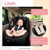 Cadeira Auto Isofix Litet Evolve 360° Preta: Segurança e Conforto de 0 a 36kg - imagem 3