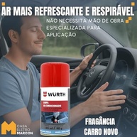 Kit 3 Higienizador Ar Condicionado Automotivo Wurth Spray 145ml - Carro Novo e Livre de Odores - imagem 3