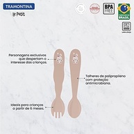 Jogo de Talheres Infantil Tramontina Le Petit Rosa - Seguro, Antimicrobiano e Livre de BPA - imagem 5