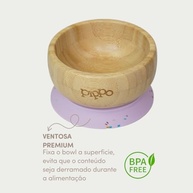 Tijela de Bambu com Ventosa Pippo - Segura, Sustentável e Livre de BPA para Refeições sem Bagunça - imagem 2