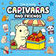 Livro de Colorir Adulto Cute & Comfy: Capivaras e Amigos - Relaxamento e Criatividade - imagem 1
