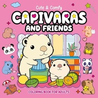 Livro de Colorir Cute & Comfy: Capivaras e Amigos para Adultos Relaxarem - imagem 2