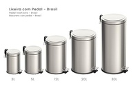 Lixeira com Pedal 20L em Aço Inox Tramontina - Acabamento Polido - imagem 5
