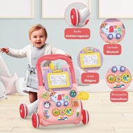 Andador Infantil Didático com Teclado Musical e Lousa Mágica - Estímulo ao Aprendizado e Primeiros Passos - imagem 4