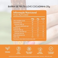 Hart's Natural Barra Love Cocadinha 25g, 100% Natural, Coco Ralado, Tâmaras e Castanha do Pará, Vegana, Sem Glúten, Sem Açúcar, Snack Saudável com Sabor de Cocada (24 unidades) - imagem 3