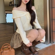 Suéter Feminino Casual com Laço Lovito - imagem 2