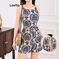Lovito Macacão Tribal Elegante para Mulheres - imagem 1