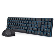Kit Redragon Office BS-8772 BK: Teclado Mecânico Low Profile e Mouse Ergonômico Sem Fio com LED Azul - imagem 3