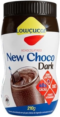 Lowcucar New Choco Dark - Pote 210G - imagem 1