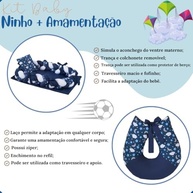 Almofada de Amamentação com Ninho Redutor Estrela e Lua Marinho - Conforto e Segurança para Bebês - imagem 4