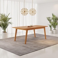 Mesa de Jantar Retangular 6 Lugares Elegance Cinamomo – Design Sofisticado e Durabilidade - imagem 1