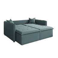 Sofá Cama Retrátil e Reclinável 2m 3 Lugares com Molas Glamour Veludo Cinza - Conforto e Versatilidade em um Só! - imagem 5