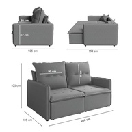 Sofá Cama Retrátil e Reclinável 2m 3 Lugares com Molas Glamour Veludo Cinza - Conforto e Versatilidade em um Só! - imagem 4
