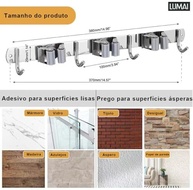 LUMAI Suporte de Pendurar Vassoura Aço Inoxidável 304 Premium - Organizador de Vassouras com Instalação Fácil e Segura - imagem 3