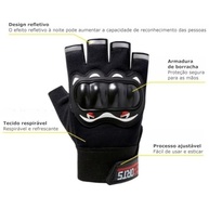 Luva Meio Dedo IMAGEMTECH: Proteção e Conforto para Motociclistas, Ciclistas e Esportes - imagem 3