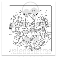 Cuties Edição Especial de Luxo: Girl Moments - Livro de Colorir para Adultos com Capa Dura e Acetato Protetor - imagem 5