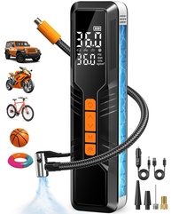 Compressor de Ar Portátil 150 PSI: Inflador de Pneu Inteligente com Bateria 10000mAh e Luz LED - imagem 1