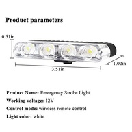 Barra de Luz de Emergência LED 4 em 1 com Controle Remoto Sem Fio - Alta Intensidade e 16 Padrões de Flash (Branco) - imagem 3