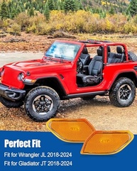 Luzes Laterais LED Âmbar para Jeep Wrangler JL/Gladiator JT (2018-2024) - Plug & Play - imagem 4