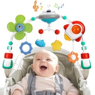 Móbile Interativo Ocean Space para Carrinho de Bebê com Música e Luzes - Diversão Garantida! - imagem 2