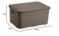 Cesto Organizador Rattan Marrom M - Design Elegante e Prático para Casa - imagem 3