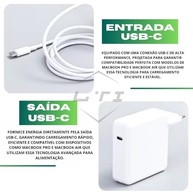 Carregador 87W USB-C para MacBook Pro/Air M2 M3 - Carregamento Rápido Bivolt - imagem 3