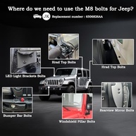 Parafusos Torx M8 ROMASO para Jeep Wrangler JK: Durabilidade e Estilo para seu Off-Road - imagem 3