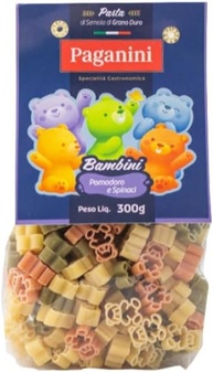 Macarrão Bambini Ursinhos Tricolore Paganini 300g - imagem 1