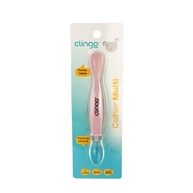 Colher Silicone Ponta Dupla Rosa - Segura e Macia para Bebês - imagem 2