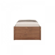 Cama Solteiro Beauty Inter Link com 2 Gavetas em Madeira Maciça Amêndoa - imagem 3