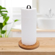 Suporte de Toalha de Papel em Madeira com Base Antiderrapante – Estilo Moderno para Cozinha e Banheiro - imagem 3
